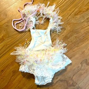 Frilly girls onesie.